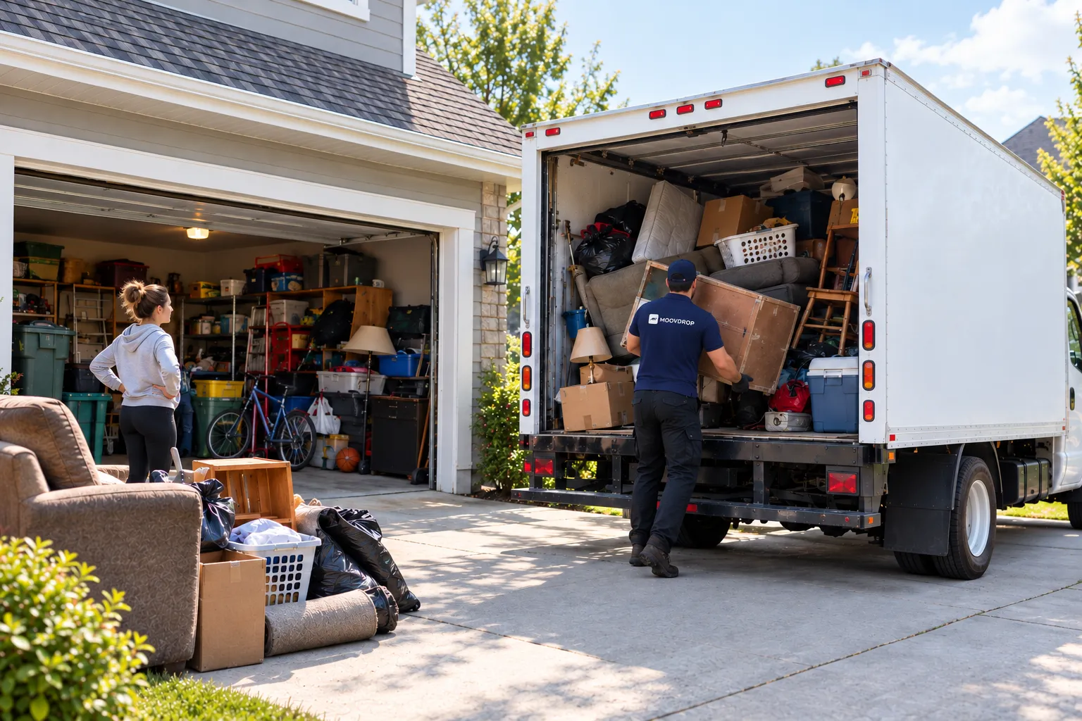 A home being decluttered before a move
