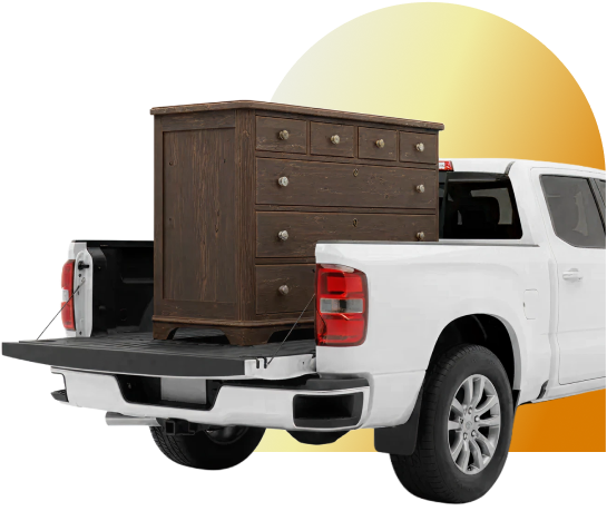 Truck with furniture