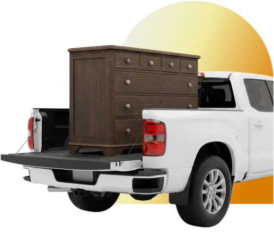 Truck with furniture
